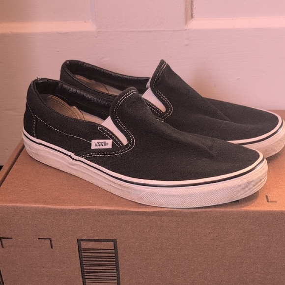 Vans Shoes - Vans Men's Black and White Slip-On Sneakers